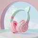 Наушники с кошачьими ушками CATEAR JST-BT035C (Green-Pink) - изображение 1