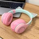 Наушники с кошачьими ушками CATEAR JST-BT035C (Green-Pink) - изображение 2