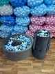 Сухий басейн 100 см стандарт Велюр Сірий з кульками 200 штук + кошик h70см d40см комплект - зображення 3