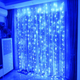 LED гирлянда штора для дома 3х3 м Гирлянда на окно 300 LED от USB Синий Гирлянда штора водопад - изображение 4