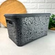 Ажурний сірий кошик для зберігання з кришкою 7.5 л - зображення 3