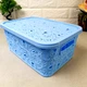 Ажурний прямокутний контейнер для речей 6л Блакитний Efe plastics - зображення 3