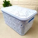 Ажурний блакитний кошик для зберігання з кришкою 7.5л - зображення 4