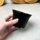Чорний вазон для розсади круглий 9,0х6,5 см Алеана - зображення 8