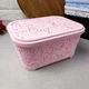 Розовая ажурная корзинка с крышкой 1.8 л - изображение 2