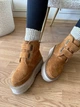 Женские зимние угги ShoesBand Рыжие натуральная замша на липучках 38 (24,5 см) (S39181з) - изображение 1