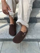Жіночі зимові клогі ShoesBand Шоколадного кольору натуральна замша закриті на хутрі 41 (26,5 см) (S99231-1з) - зображення 1