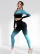Костюм для фитнеса женский LILAFIT черно-берюзовый градиент M (LFS000115-1) - изображение 2