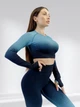 Костюм для фитнеса женский LILAFIT черно-берюзовый градиент M (LFS000115-1) - изображение 5