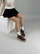 Женские зимние угги ShoesBand Шоколадного цвета натуральная замша на светлой подошве 39 (26 см) (S74141-2з) - изображение 4
