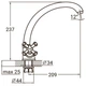 Змішувач AQUATICA PL 1/2" для кухні гусак вухо на гайці PL-4B155C (9777110) - изображение 3