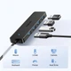 USB хаб розширювач із входом USB-A HUB Ugreen Ultra Slim CM219 4-in-1 (USB-A to USB 3.0*4, 1m). Black - зображення 2