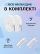 Шнурки для взуття кросівок плоскі еластичні з фіксатором магнітні широкі 8 мм UnA шнурок довжина 100 см для черевиків туфель білі (124.0001) - зображення 6