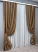 Комплект готовых штор VR-Textil Жаккард Sultan № 868ш Светло-коричневый 100х270 см 2 шт (31-256) - изображение 3