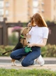 Поводок-рулетка для собак WAUDOG R-leash с контейнером для пакетов светоотражающая лента M до 20 кг 5 м Зеленый (262818Collar) - изображение 6