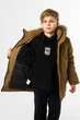 Куртка зимова Imydaq Style тепла для хлопчика 10-15 років , Гірчичний, 140 - зображення 4