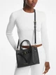 Женская сумка Michael Kors Emilia Small Logo Satchel черная - изображение 4