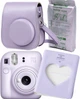Набір Fujifilm INSTAX Mini 12 Lilac Purple фіолетова фотокамера миттєвого друку / картридж 10 фото / чохол / альбом серце 64 фото / подарункове пакування - зображення 1
