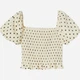 Топ женский H&M 061025060 XL Кремовый/Черный горох (6666000337887) - изображение 1