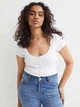 Топ женский H&M 061059092_white XS Белый (6666000338501) - изображение 1