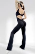 Спортивный комбинезон женский клёш LILAFIT черный S (LFJ000031) - изображение 2