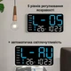 Электронные часы настольные с термометром с большими цифрами Синий - изображение 3