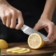 Японський ніж Santoku з дамаської сталі у подарунковій упаковці TURWHO 3,5" фрукти/універсальний (VG10 Steel) - зображення 3