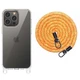 Протиударний Чохол TPU Transparent with Straps для Apple iPhone 14 Pro Max (6.7") Orange/White - зображення 1