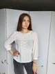 Блузка женская с вышивкой спереди H&M Молочная 11562 S (42) - изображение 6