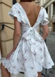 Женское муслиновое платье в цветы с окрытой спинкой Fashion Look Белое 13513 L (46) - изображение 2