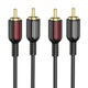 Кабель медный Borofone BL13 - шнур соединительный 2RCA - 2RCA 150 см - изображение 2