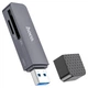Картрідер HOCO HB45 Spirit 2-in-1 USB 3.0 card reader Metal Gray (6942007620505) - изображение 3