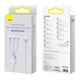Кабель Baseus Flash Series Ⅱ One-for-three Fast Charging Data Cable USB to M+L+C 66W 1.2m Purple (CASS040005) - изображение 2