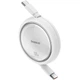 Кабель Baseus Free2Draw Mini Retractable Charging Cable Type-C to Type-C 100W 1m Moon White - зображення 3