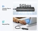 USB-хаб UGREEN CM219 USB-A to USB 3.0 × 4 0,6 m Black (UGR-25946) - зображення 4