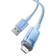 Кабель Baseus Explorer Series Fast Charging Cable with Smart Temperature Control USB to iP 2.4A 1m Blue (CATS010003) - изображение 6