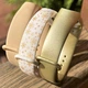 Комплект силиконовых ремешков MRK Golden Snowflakes (три ремешка) для Xiaomi Mi Band 3/4 с металлической кнопкой (mrk3327) - изображение 1