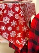 Скатерть водоотталкивающая новогодняя Delux Textil Снежинка Красная 140 х 110 см (367324) - изображение 4