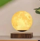 Настольный 3D магнитный ночник Луна 14 см на деревянной магнитной подставке 360 Magnetic Moon Lightt Model 2 - изображение 7