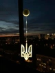 Светодиодная гирлянда, свтильник набор фигурок «Украинский Тризуб» 10лед c батарейками 3ААА и присоске на окно или стену - изображение 8