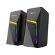 Колонка портативна XTRIKE ME wired Speaker |3Wx2, RGB| Black - зображення 2