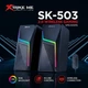 Колонка портативна XTRIKE ME wired Speaker |3Wx2, RGB| Black - зображення 5