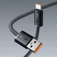 Кабель Baseus Dynamic Series Fast Charging Cable USB to Type-C 100W 1m CALD000616 Gray - изображение 8