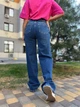 Джинсы женские Twin 1342 straight fit jeans палаццо ровные от бедра стрейчевые 34 синие - изображение 3