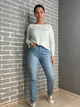 Джинсы женские Its Basic 3077 MOM с россыпью камешков 34 голубые - изображение 6