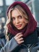 Капор жіночий Dressa 71673 One Size Бордо (2000406214382_D) - зображення 3