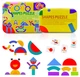 Дерев'яна мозаїка для дітей Монтессорі Shapes Puzzle Головоломка танграм (50 карток та 36 фігурок) - зображення 1