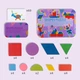 Деревянная мозаика для детей Монтессори Shapes Puzzle Головоломка танграм (60 карточек и 34 геометрических фигуры) - изображение 5