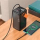 Зовнішній акумулятор повербанк power bank Borofone BJ66B 60000mAh|2USB/Type-C, Швидка зарядка 22.5W, LED-дисплей, ліхтар| black - зображення 7