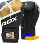 Боксерські рукавиці RDX F7 Ego Black Golden 12 унцій (капа у комплекті) - изображение 1